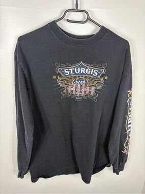 2013‎ Sturgis Black Hills Rally Hot Leathers Long Sleeve T Shirt Large Biker